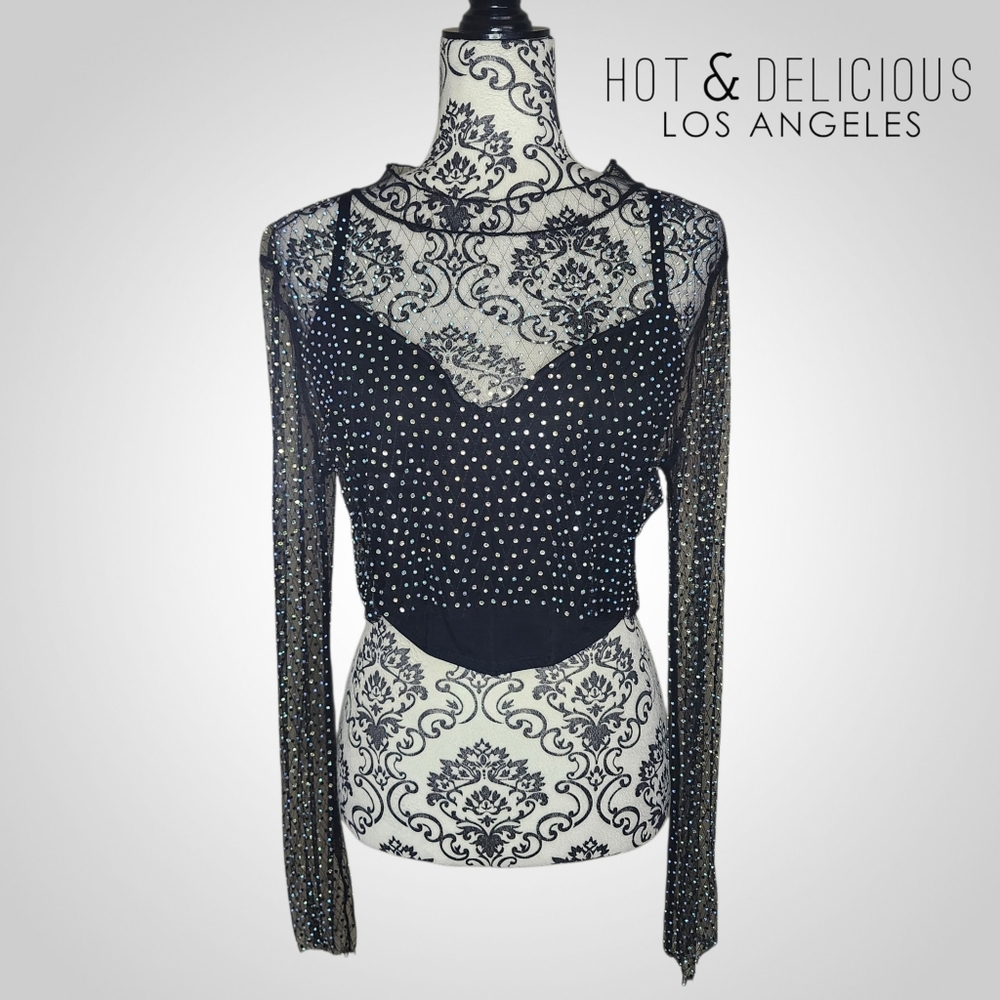 HOT & DELICIOUS Gem Raver Crop Top - Large